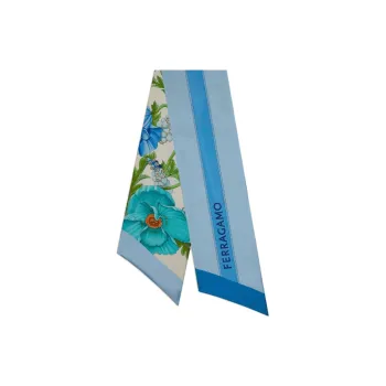 Ferragamo Poppies print Cashmere Bandeau Scarf
