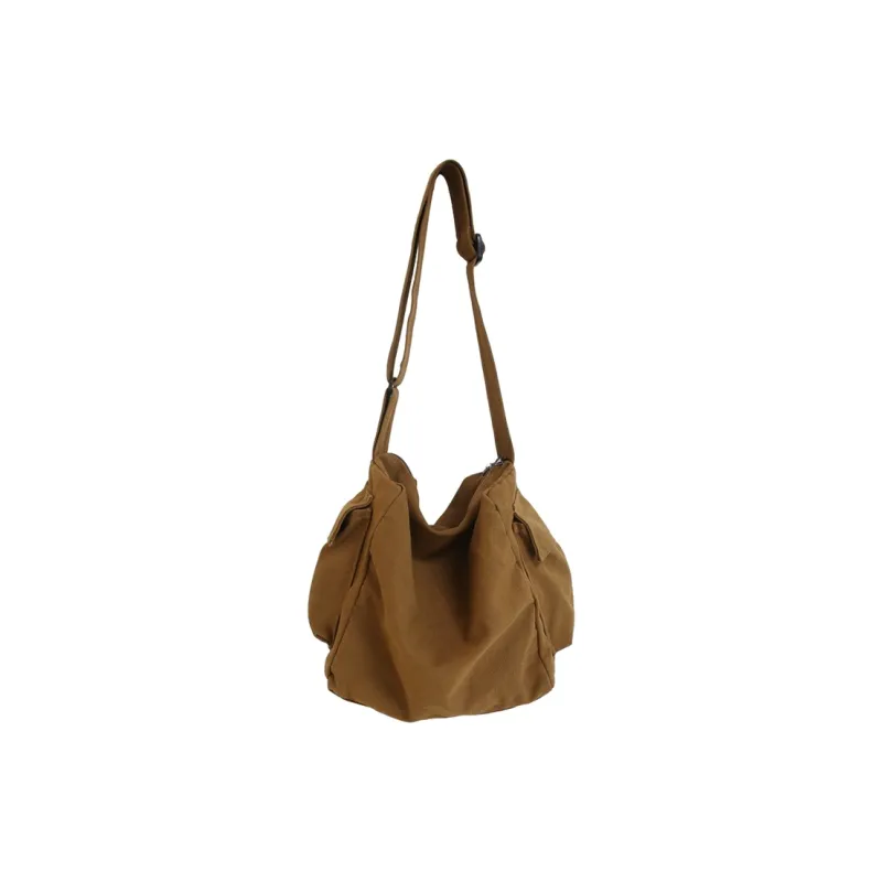 ALNI BITTON Canvas Diligence Canvas Bag Shoulder Bag Men's Black/Coffee/White-4
