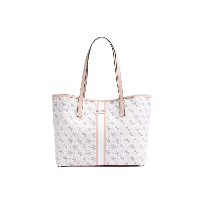 GUESS Synthetic Material One Shoulder Handbags Women's White With Rose Accents-1