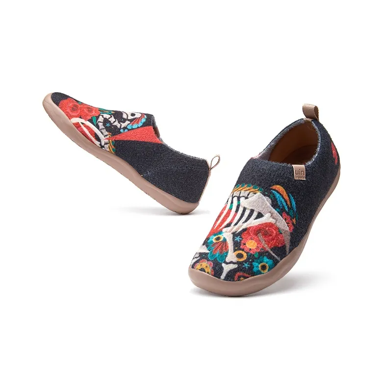 U.IN Painted Travel Shoes Toledo 1 Exploration Mauritius Collection Casual Shoes Unisex-3