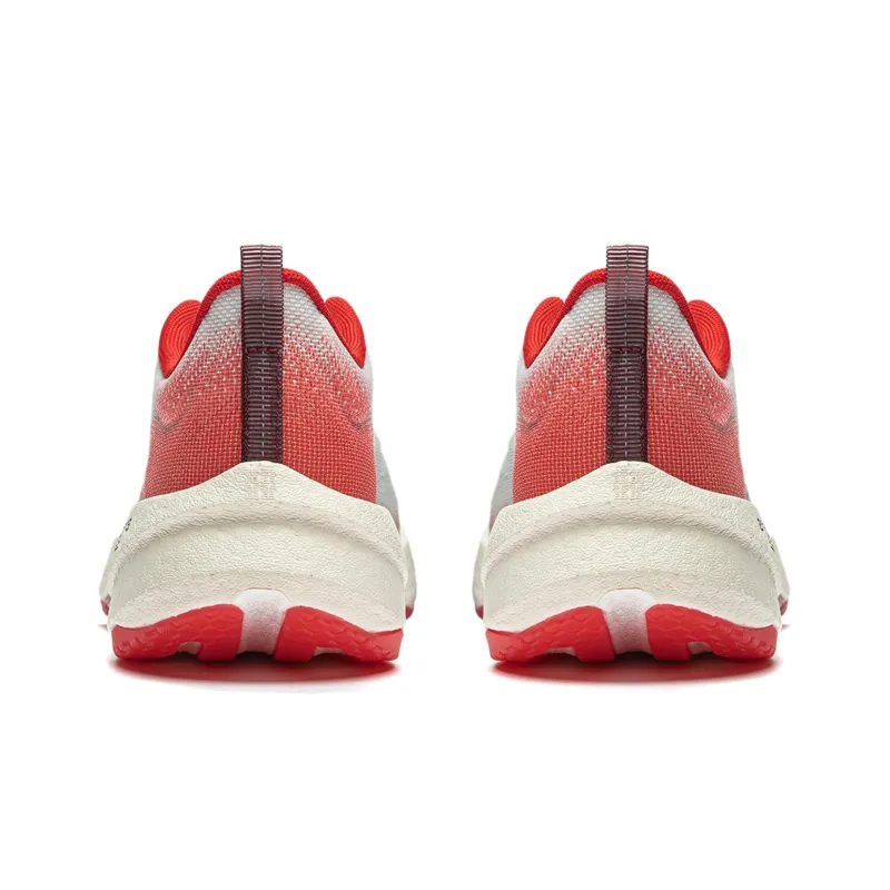 LiNing Super Light 21 Cushioning Anti Slip Wear Resistant Breathability Low Top Running Shoes Women's White Red-5