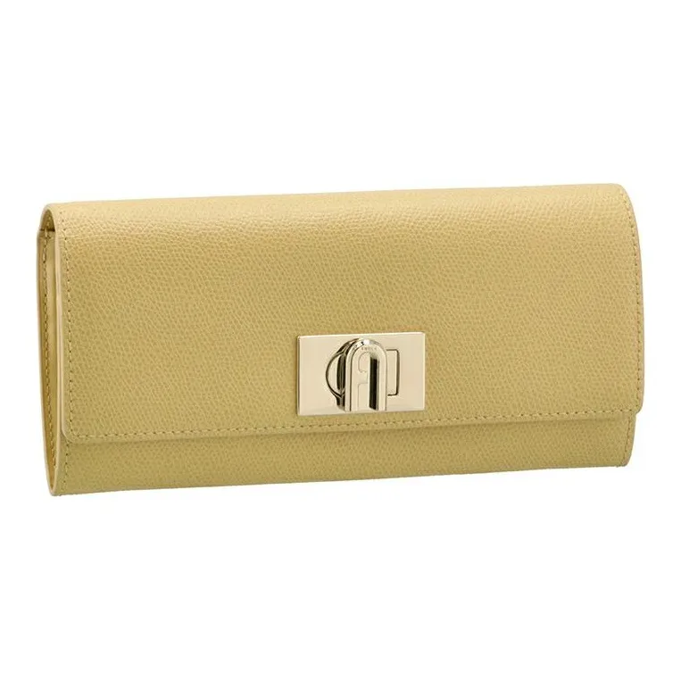 Furla 1927 Collection Leather Wallet Women's Yellow-1