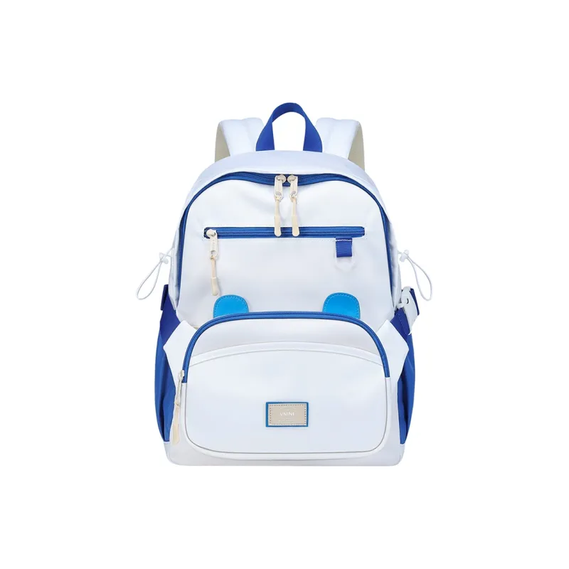 V.NINE Fabric Graduation Travel Backpack Large Size Unisex Blueberry/Coconut Milk White-8