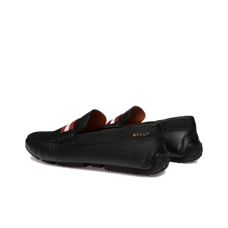 BALLY Logo-print Leather Loafers-3