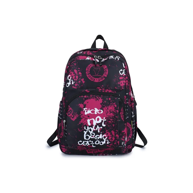FIDO DIDO Nylon Fabric Travel Bag Backpack Regular Unisex Blue-6