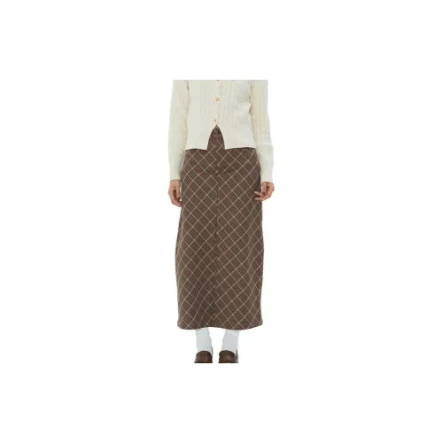 UVRCOS Casual Long Skirts Women's Khaki