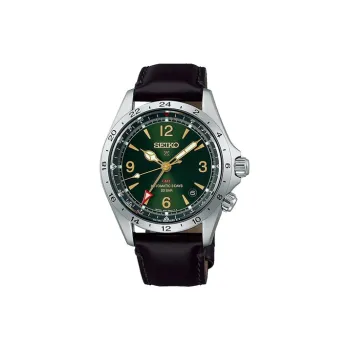 SEIKO Prospe Collection Wrist Watch Automatic/Manual Mechanical Movement Cow Leather Strap Green Dial Men's Watches