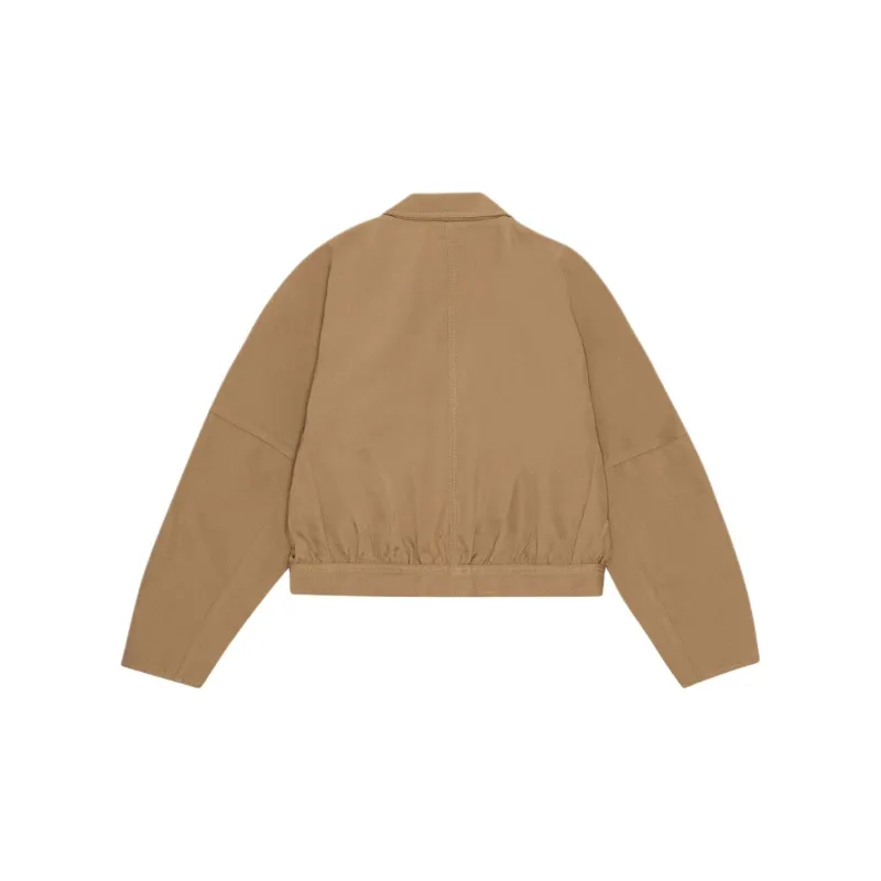 GANNI Twill Cropped Jacket-1
