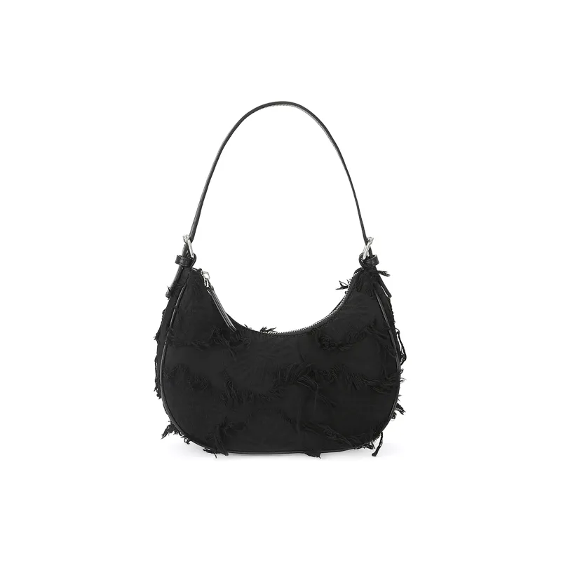 Simedin Canvas Shoulder Bag Women's Milkshake White/Classic Black-1