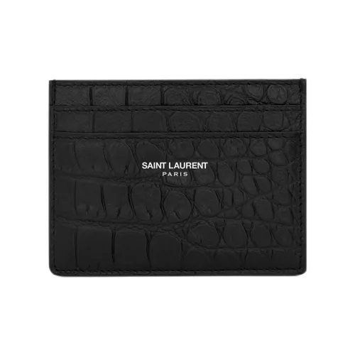 SAINT LAURENT Leather Card Holder from Men's Black
