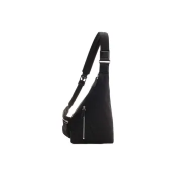 Valentino Cotton With Polyester Sling Bag Men's Black
