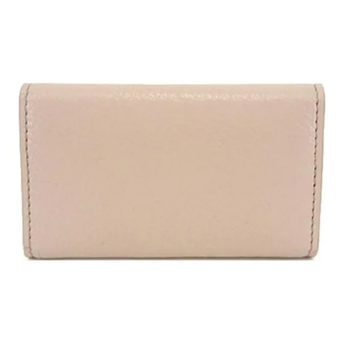 MIU MIU Calfskin Key Pouch Wallets Women's Pink-1