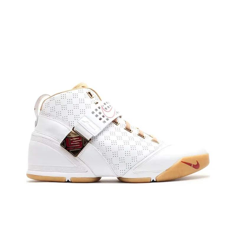Nike LeBron 5 White Crimson Metallic Gold-1