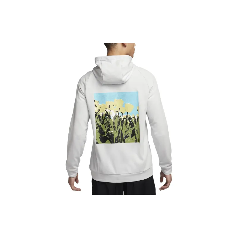 Nike Dri FIT Hooded Fitness Pullover Sweatshirt Men's White-1