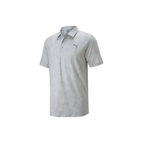 PUMA Golf Polo Shirts Men Gray