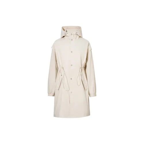 FORCEREPUBLIK Trench Coats Unisex Cream Apricot