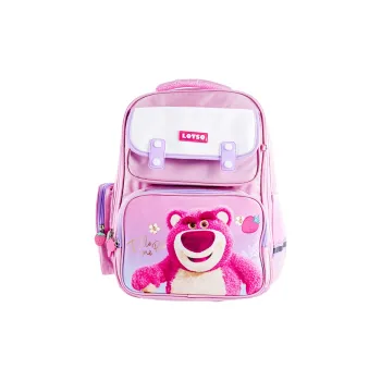 Disney Strawberry Bear Series Polyester Backpack Small Size Unisex Pink