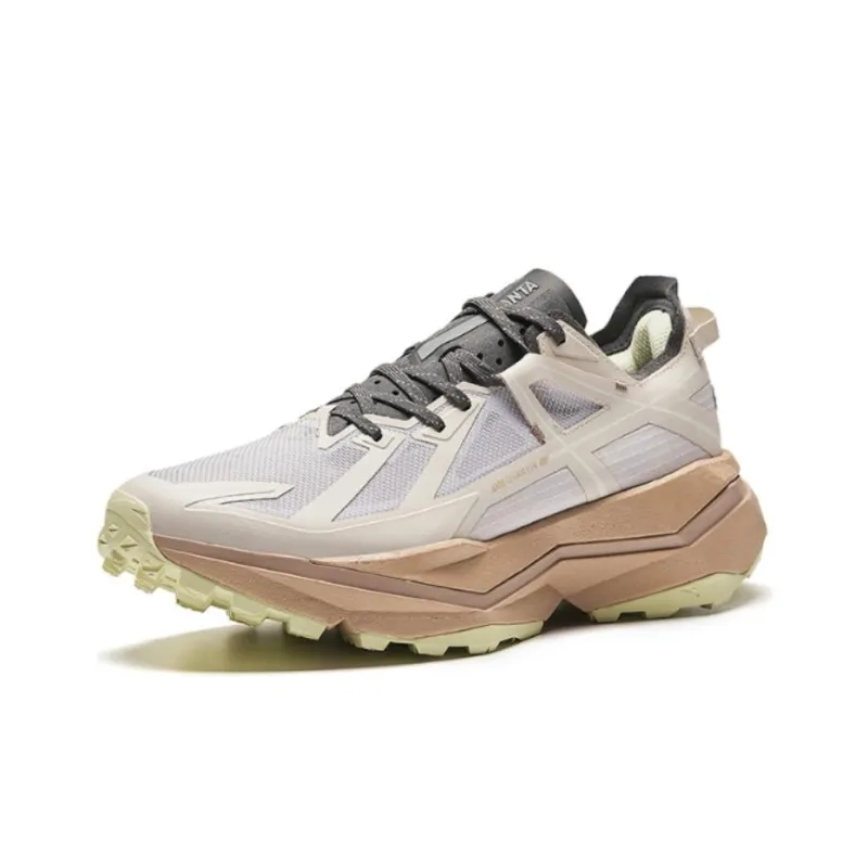 Anta Falcon Hunting Cushioned Wear-Resistant Breathable Rebound Low-Top Running Shoes Men's Gray-1