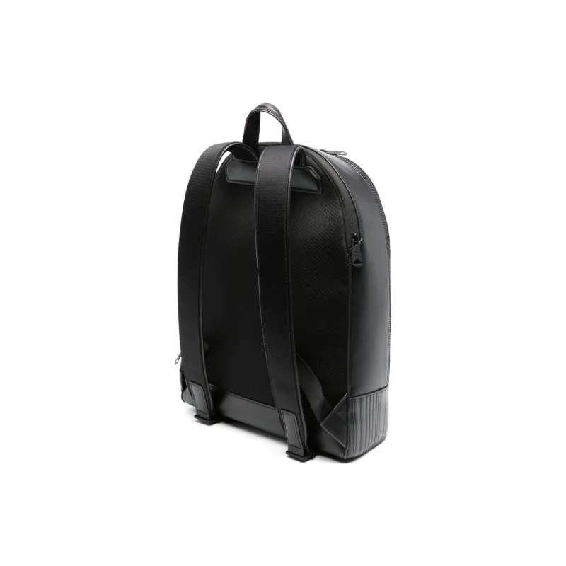 Paul Smith Paul Smith Shadow Stripe Series Cow Leather Double-Shoulder Backpack Regular Men's Black-4