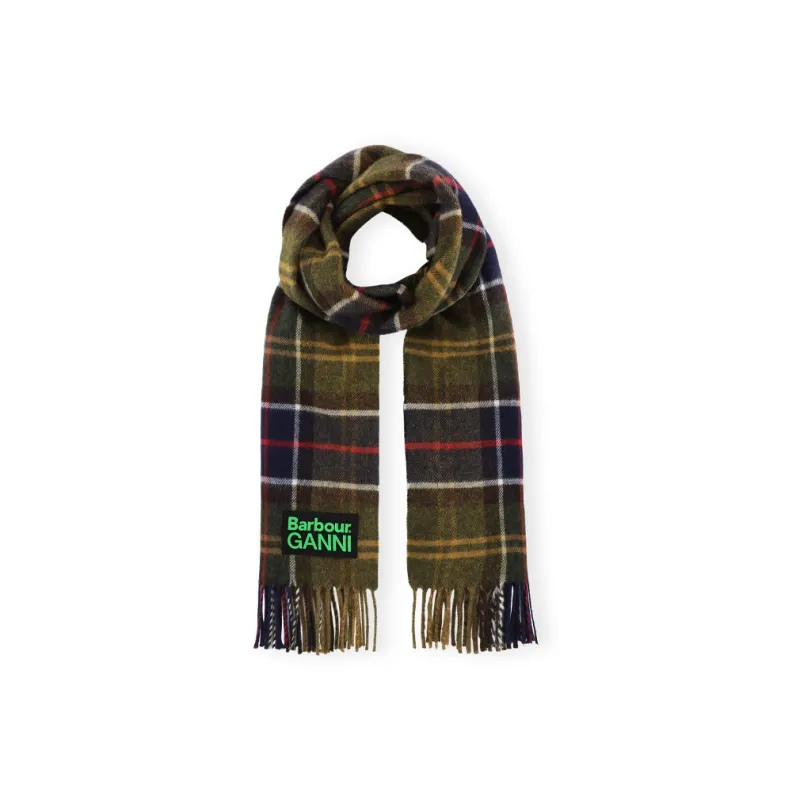 GANNI Knit Scarves Unisex Dark Green-0