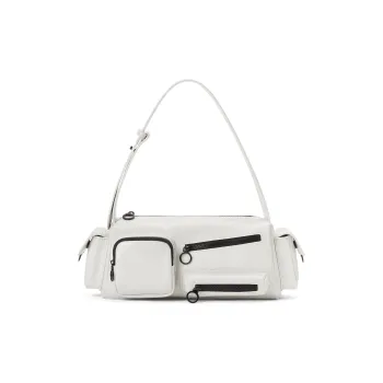 CHARLES&KEITH PU Small Square Bag Shoulder Bag Women's Noir Black/White