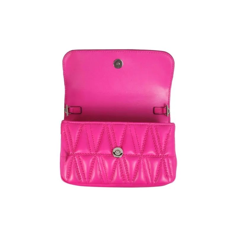 VERSACE Genuine Leather Crossbody Handbag Shoulder Bag Women's Pink-5