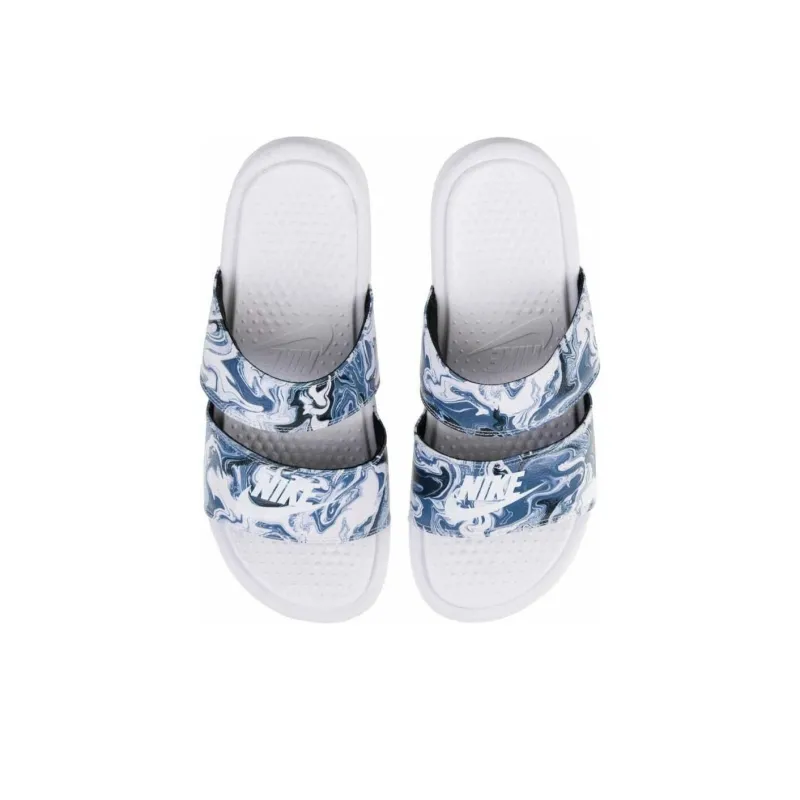 Nike Benassi White Blue Black Women's-3
