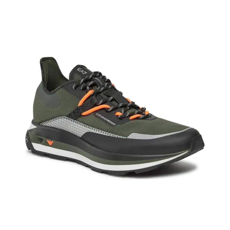 EMPORIO ARMANI Low Top Casual Shoes Men's Black Green-2