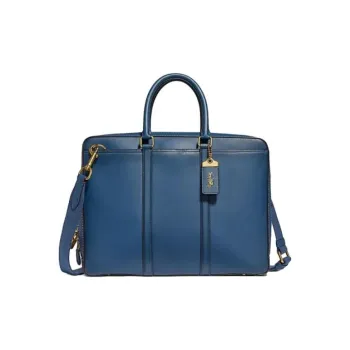 COACH Metropolitan Leather Portable Crossbody Bag Shoulder Bag Briefcases Men's Blue