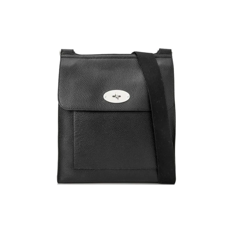 Mulberry Calfskin Shoulder Bag Men's Black-2