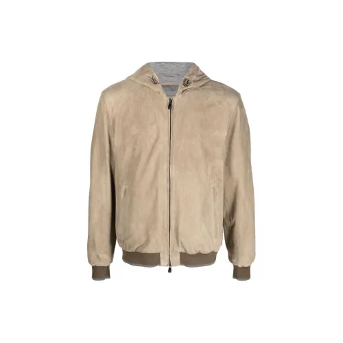 CORNELIANI Suede Hooded Jacket