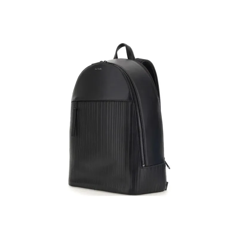 Paul Smith Paul Smith Shadow Stripe Series Cow Leather Double-Shoulder Backpack Regular Men's Black-2