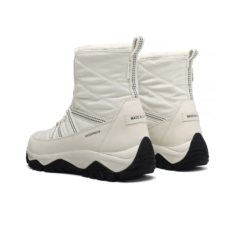 Jeep Warm And Wear Resistant Knee High Snow Boots Unisex White-3
