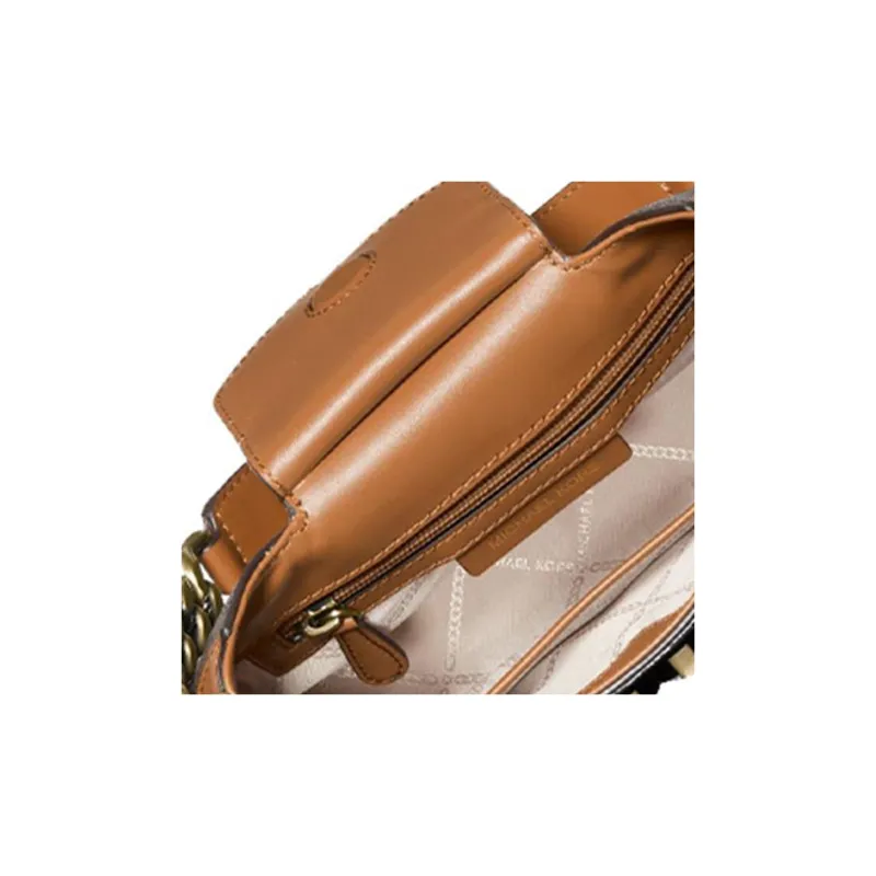 MICHAEL KORS Hally Leather Shoulder Bag Handbag Shoulder Bag Women's Acorn Brown-3