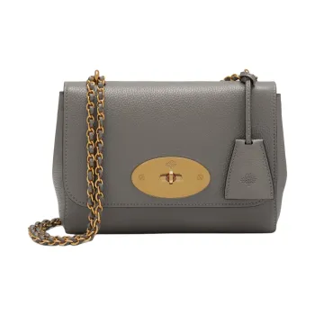 Mulberry Lily Leather Crossbody Bag, Shoulder Bag Women's Gray