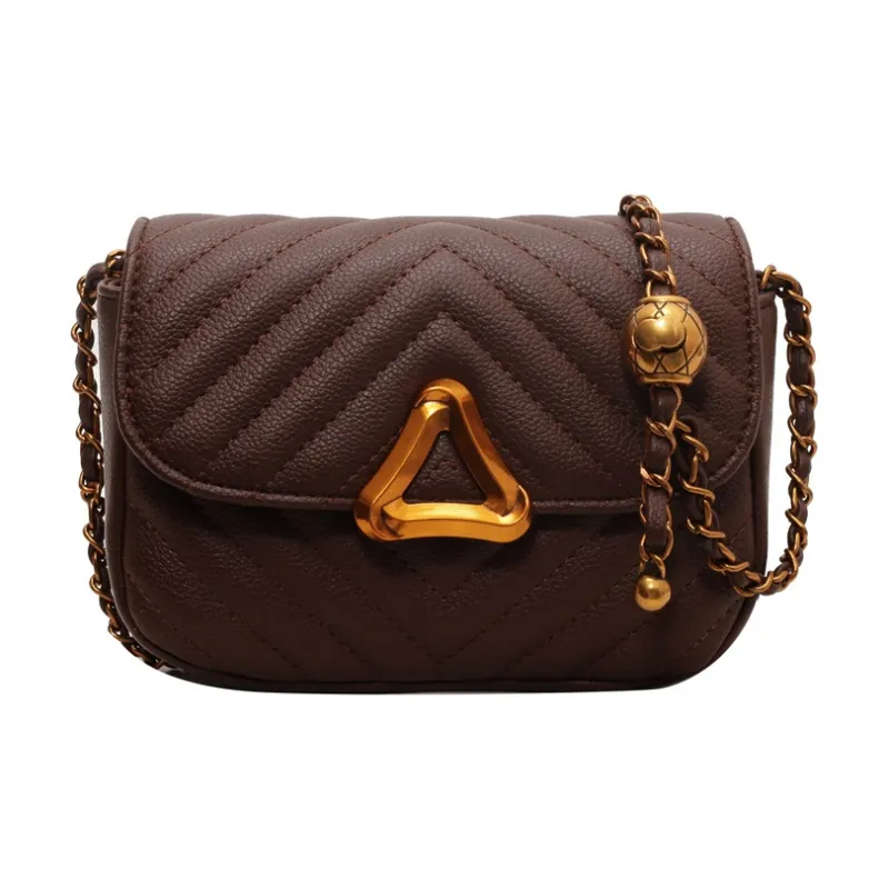NOMK PU Small Square Bag Shoulder Bag Crossbody Bag Small Size Women's Red/Ecru/Black/Coffee-13