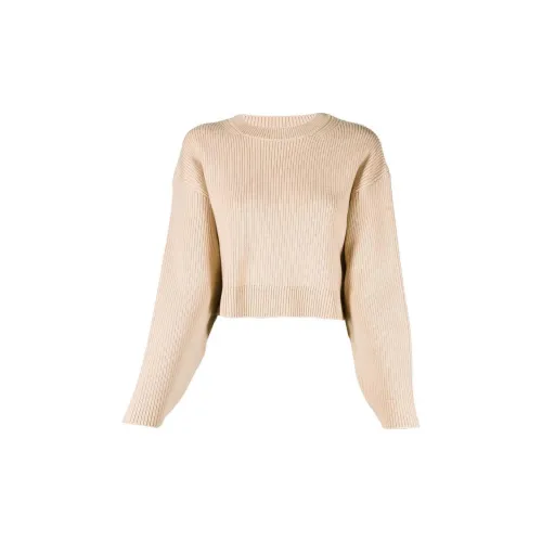 Patou Cropped Rib Knit Jumper