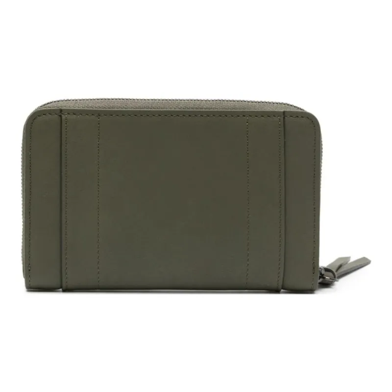 LONGCHAMP 3D Calfskin Wallet Women's Khaki Green-3