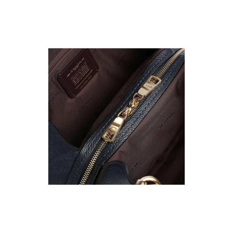 COACH Dalton Leather Handbag Shoulder Bag Large Size Women's Dark Marine Blue-3