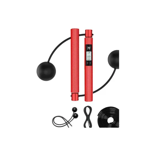 JONSYL Fitness Training Smart Counting Jump Ropes Fitness Crowd PU Steel Wire Rope, Aluminum Alloy Controller 2.8m