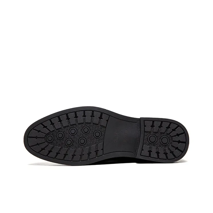 CAMEL Dress Shoes Men Low Top Black/Brown-4