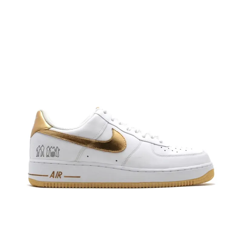 Nike Air Force 1 Low Players White Metallic Gold-1
