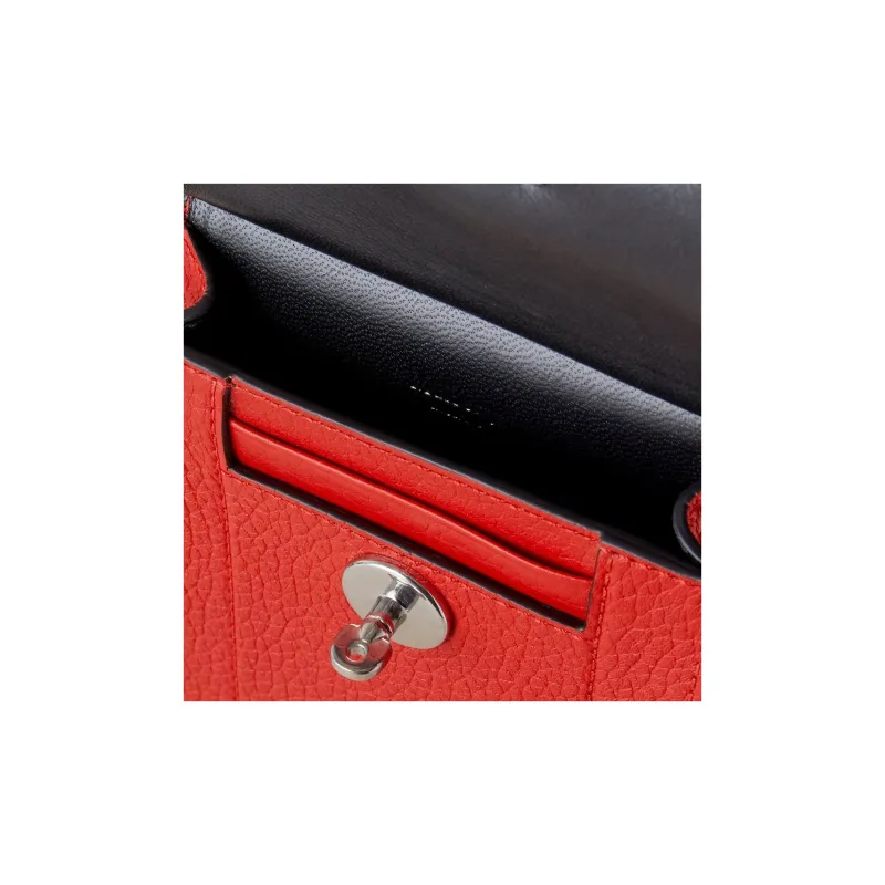 Mulberry Leather Crossbody Bag Mini Men's Bright Red-4
