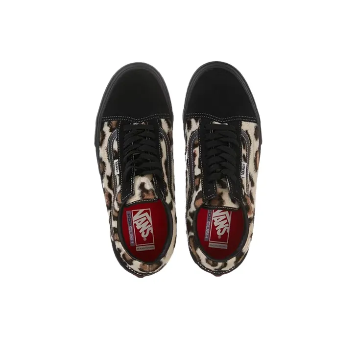 Vans Old Skool X Supreme Shoes 'Black White Brown'-2
