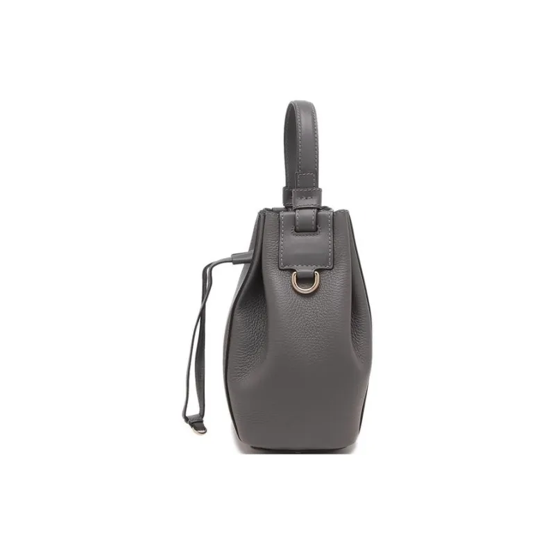 Furla Miastella Cow Leather Bucket Bags Shoulder Bag Crossbody Bag Handbag Mini Women's Gray-2