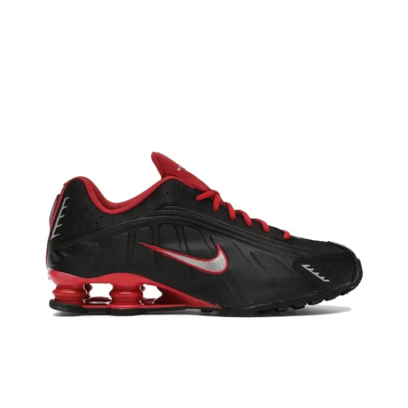 Nike Shox R4 Black Metallic Silver Red-1