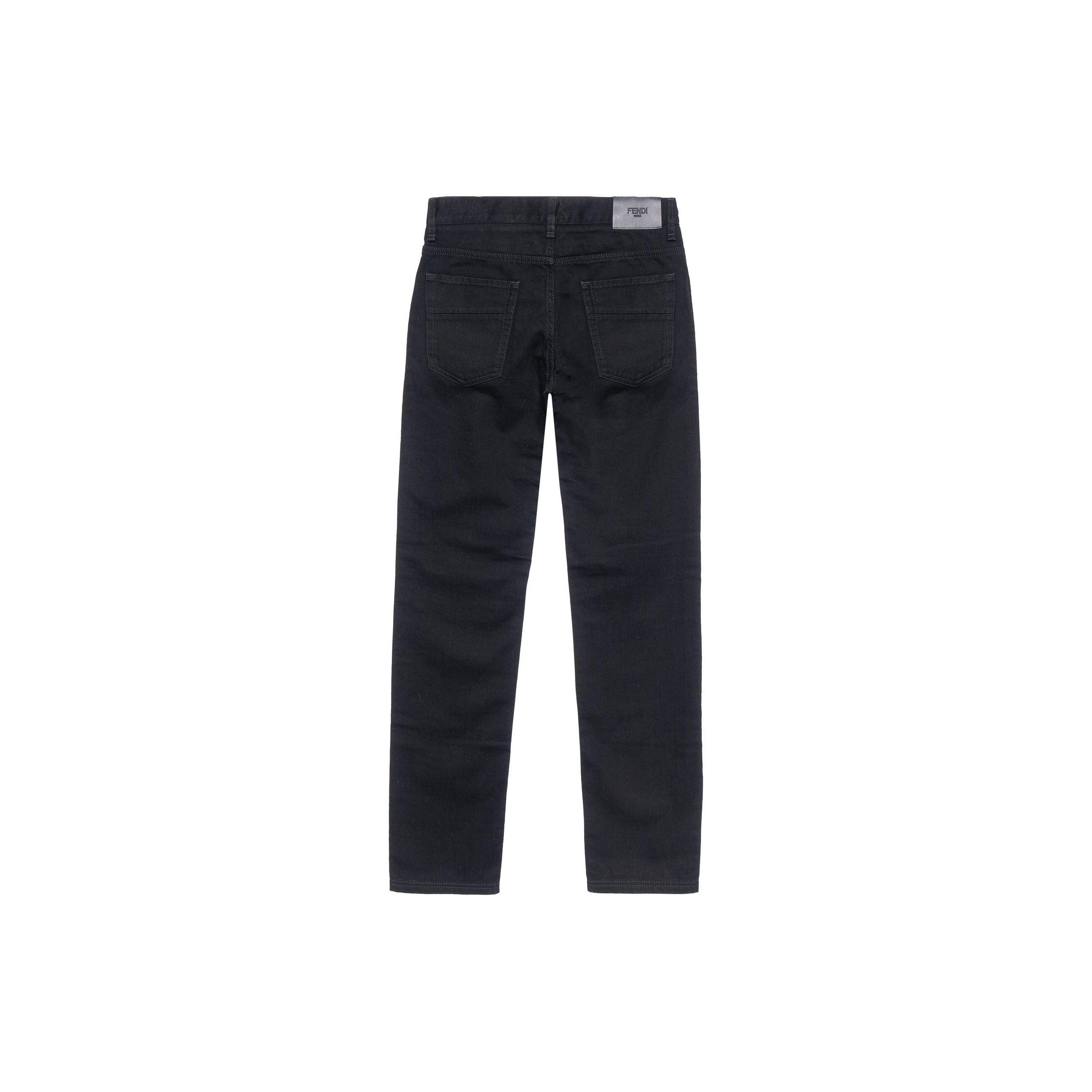 FENDI Jeans Men Black - POIZON