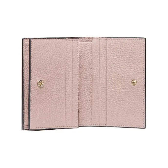 Valentino GARAVANI ROCKSTUD Grained Calfskin Wallet Women's Pink Crystal & Pure Red-3