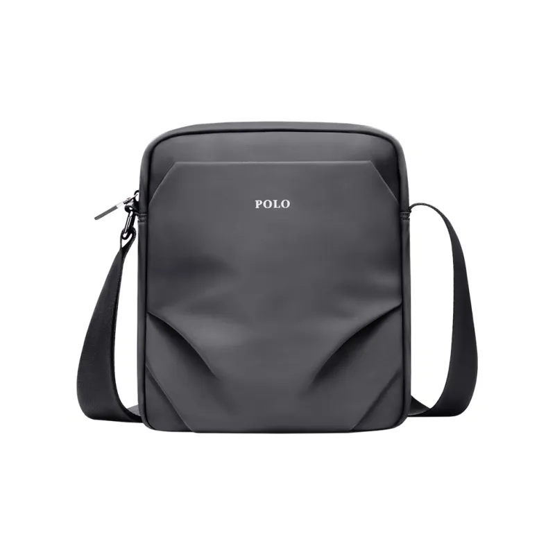 POLO Nylon Men's Shoulder Bag Medium Size Men's Black/Gray-5