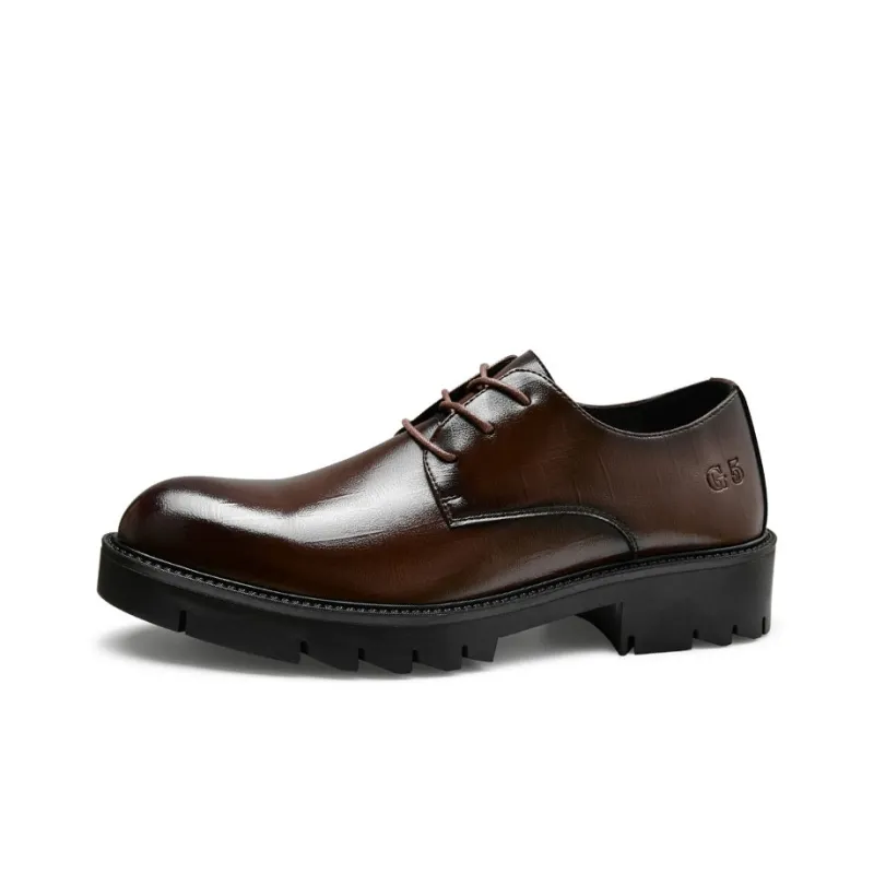 G5 Dress Shoes Men Low Top Black/Brown-6